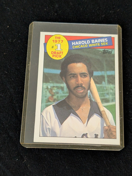 1981 Topps Harold Baines #347 Chicago White Sox rookie baseball card.