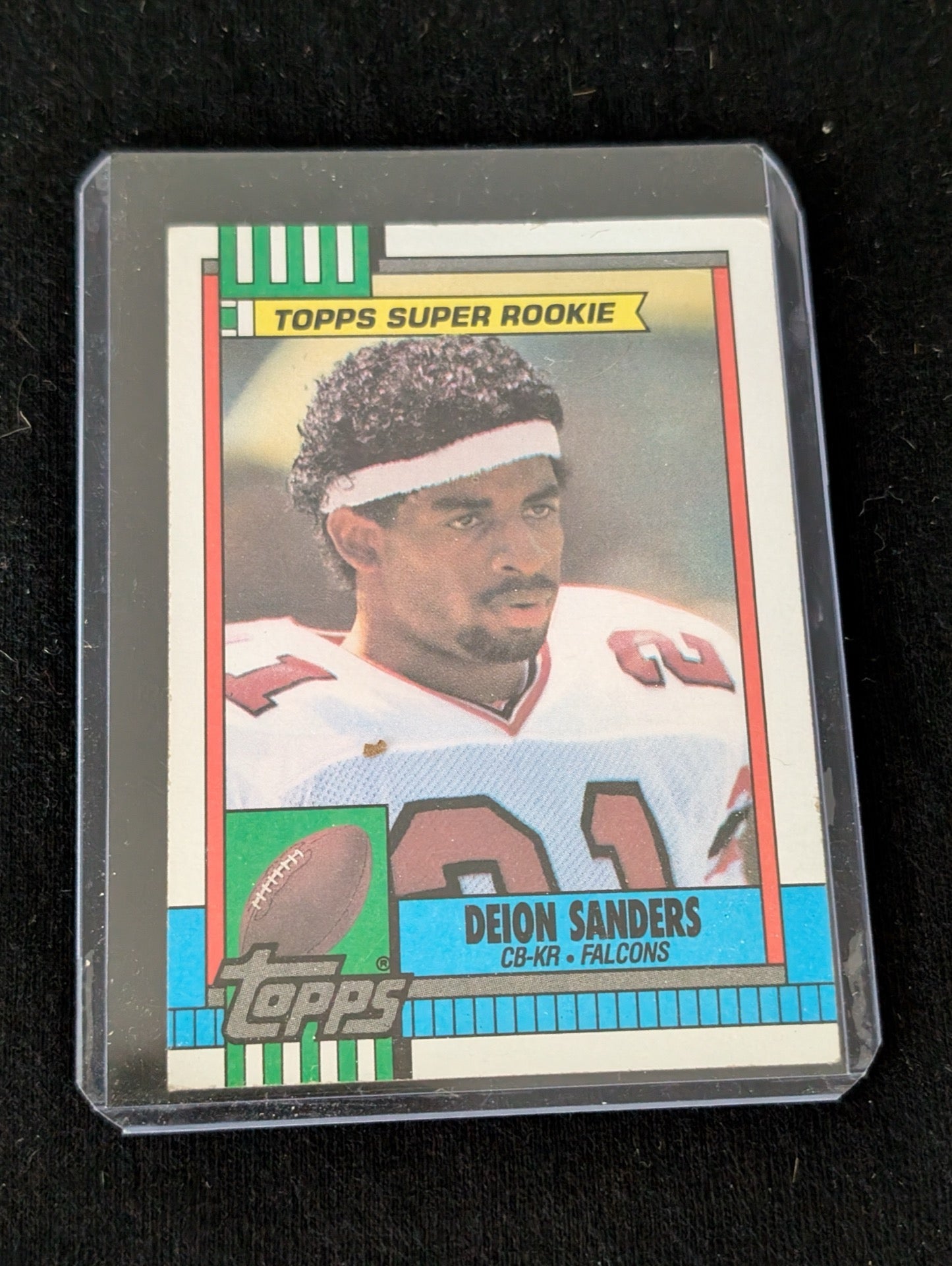 1989 Topps Traded Deion Sanders #110T Atlanta Falcons rookie football card.