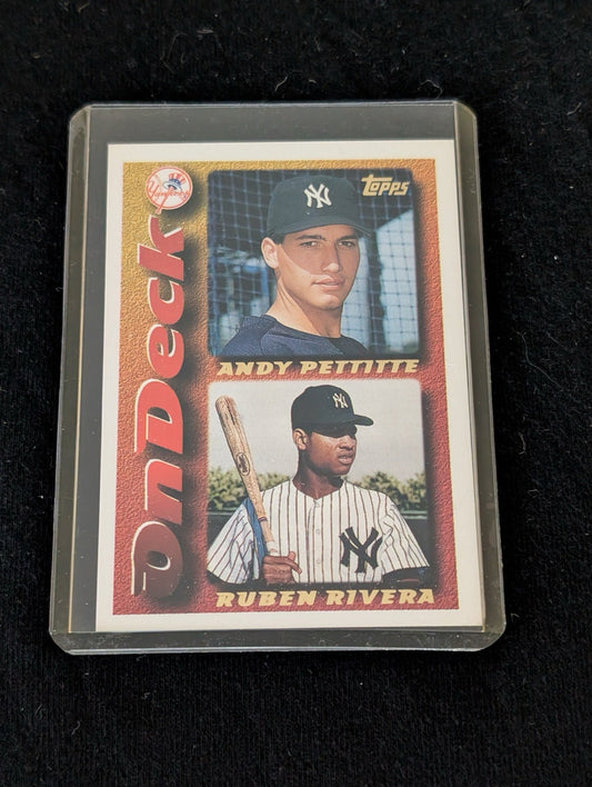 1995 Topps On Deck Rookie Card featuring Andy Pettitte and Ruben Rivera