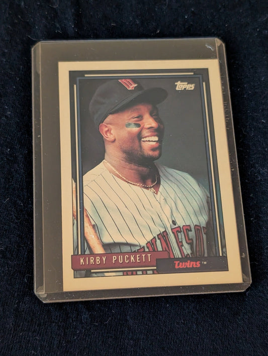 Kirby Puckett Topps Card with Black Border 1993 Design