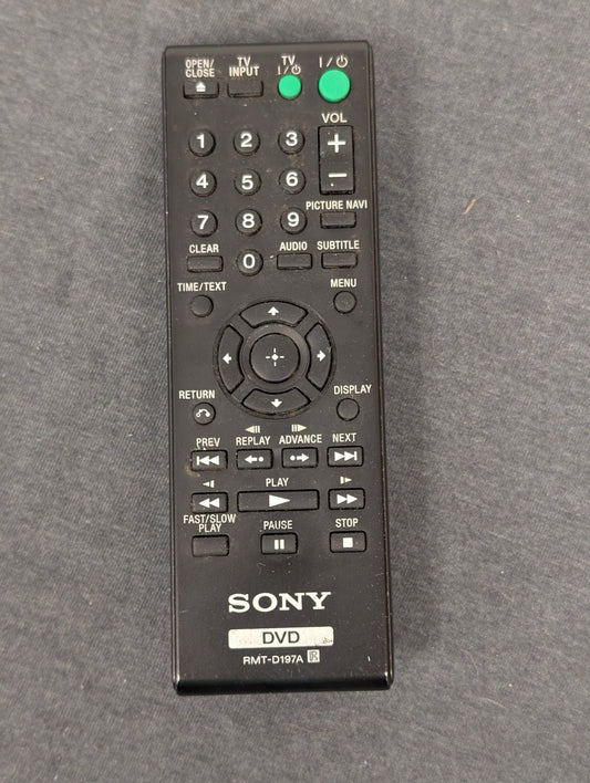 Sony RMT-D197A DVD remote with green power buttons
