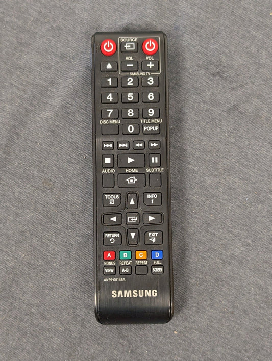 Samsung AK59-00149A remote control on a grey surface