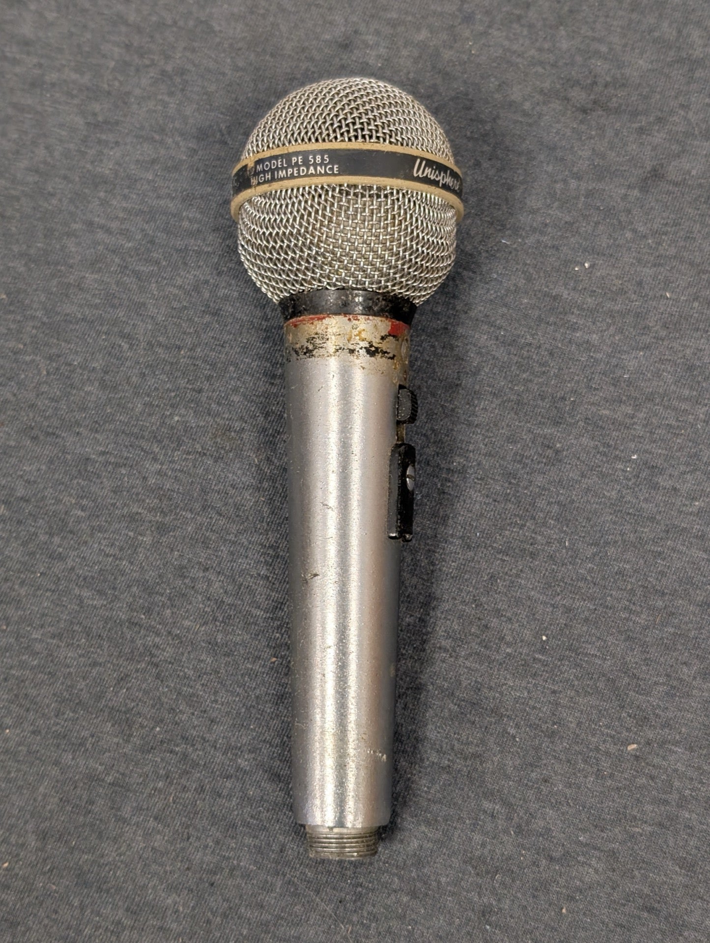 Silver vintage Shure Unisphere PE585 microphone