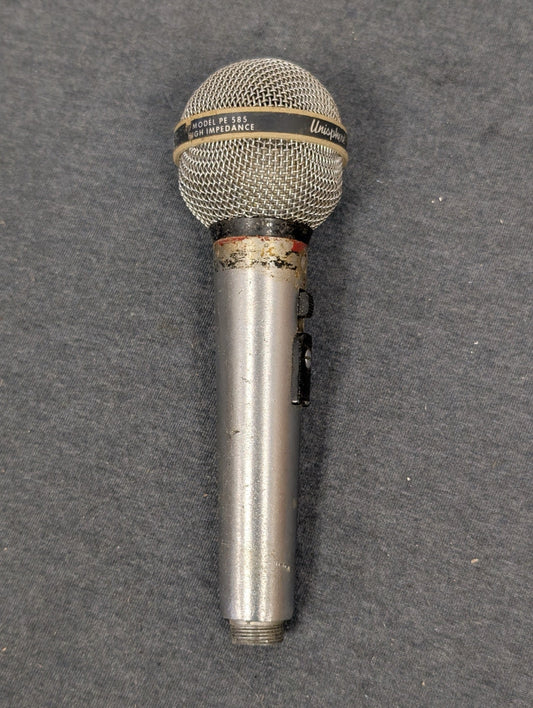 Silver vintage Shure Unisphere PE585 microphone