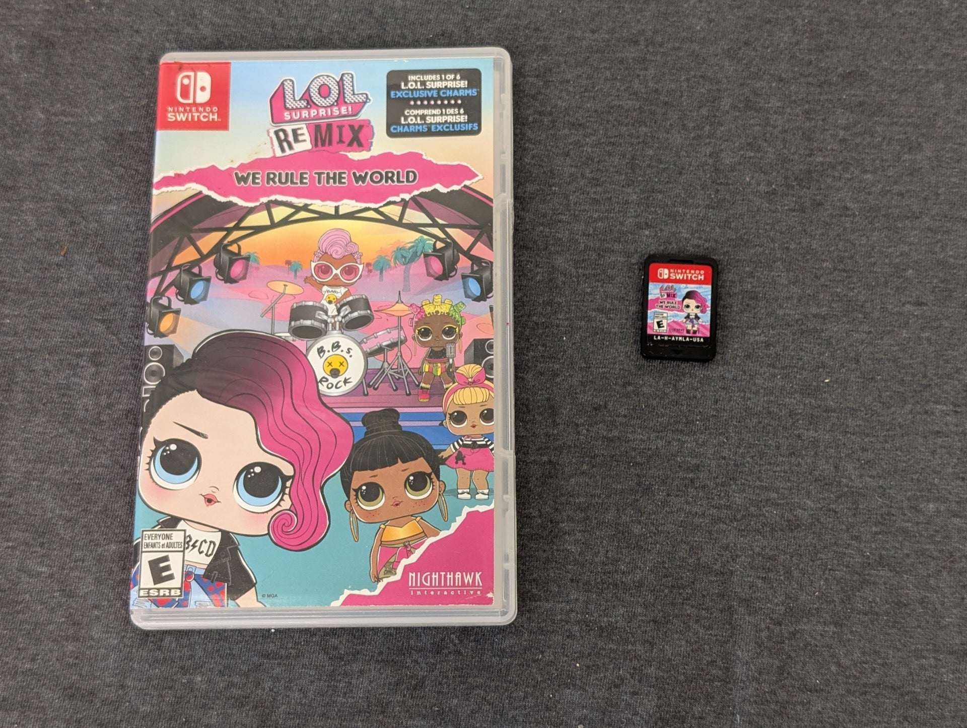 L.O.L. Surprise Remix Switch game case and cartridge