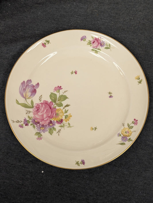 Rosenthal ivory plate with beautiful vintage floral bouquet design
