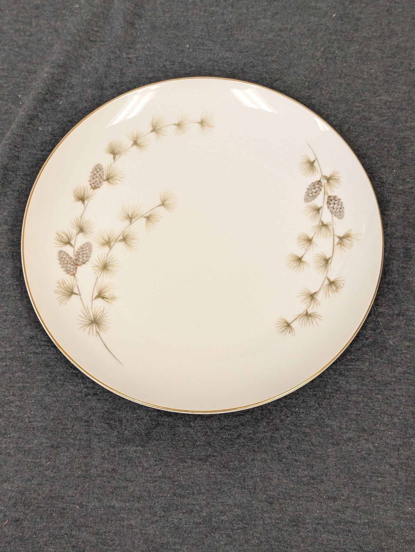 Vintage Mikasa Sequoia Dinner Plate with Pinecone Pattern