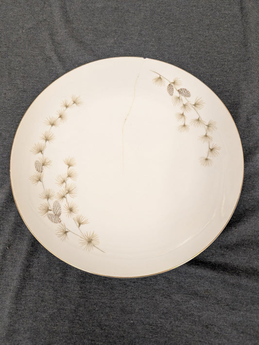 Mikasa Sequoia 6141 plate with large visible crack down the center