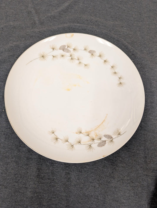 Mikasa Sequoia 6141 plate showing visible orange/brown stains and a top chip