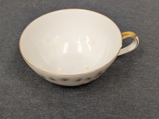 Vintage Mikasa Sequoia teacup showing interior staining and wear
