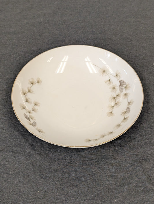 Vintage Mikasa Sequoia fine china soup/cereal bowl featuring a pinecone design.