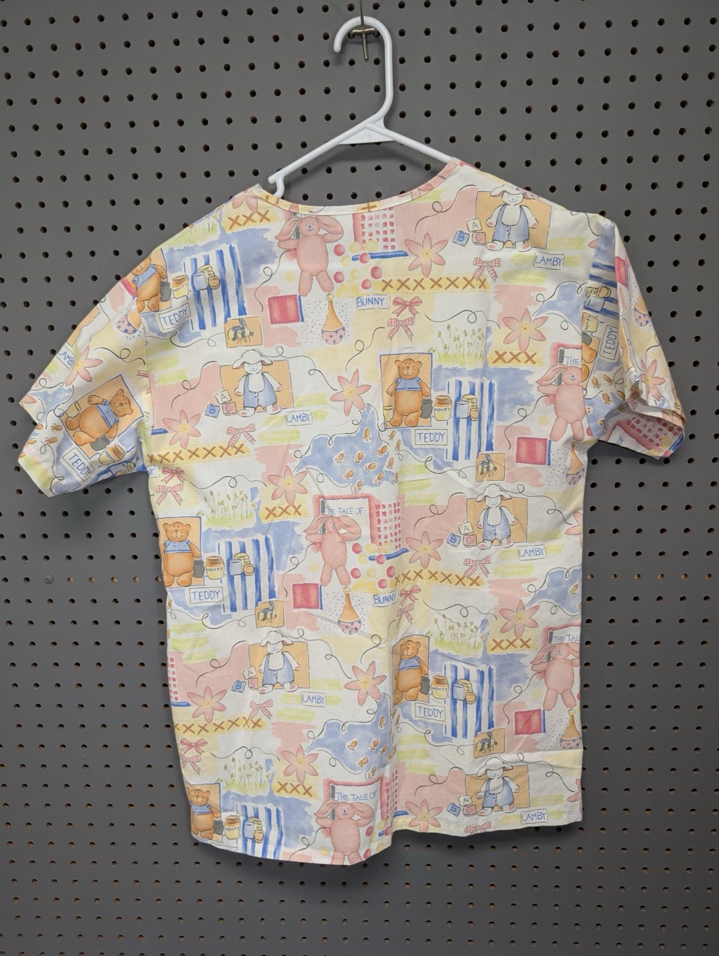 Back view of Medline vintage pediatric scrub top