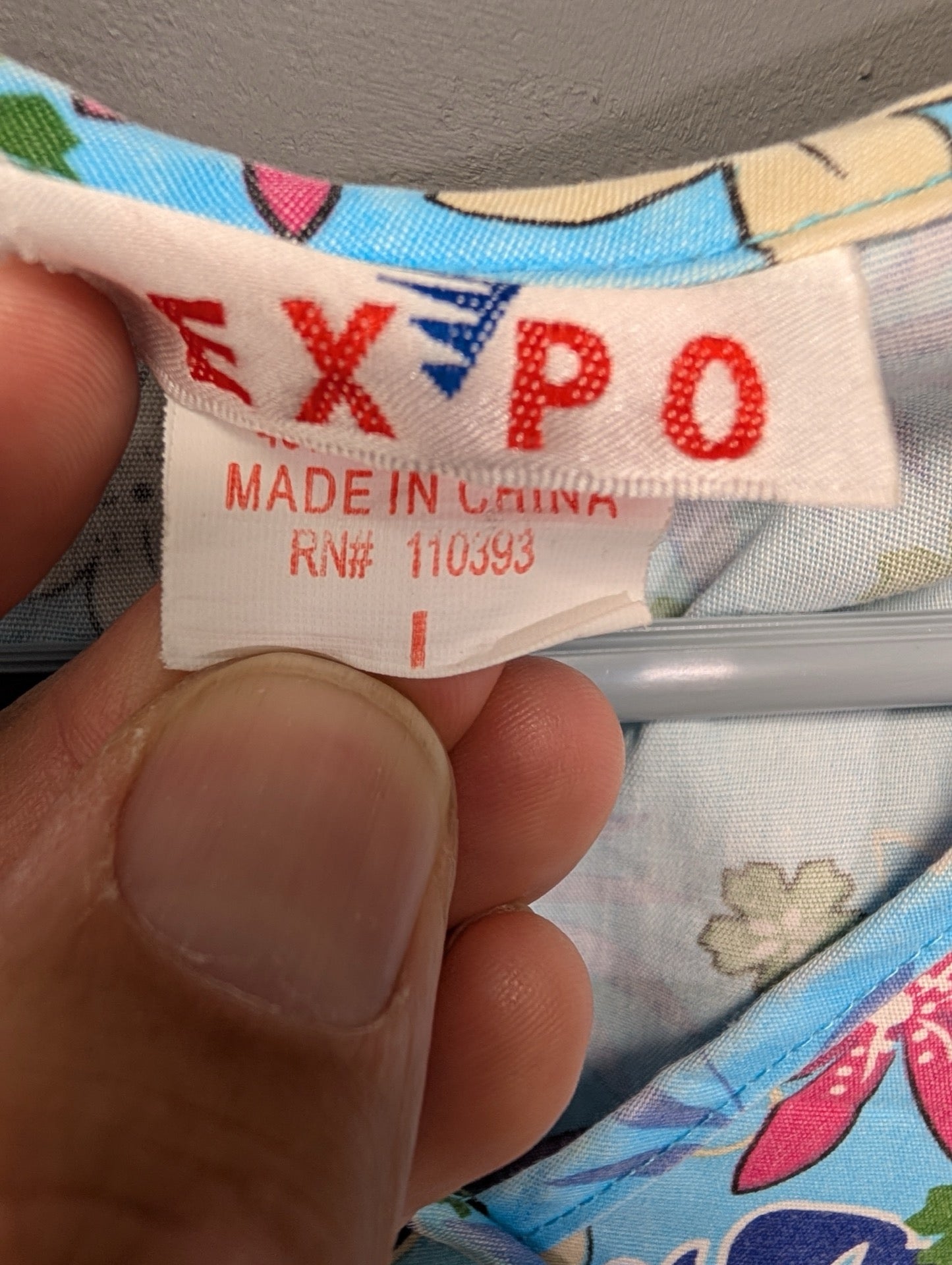 Tag showing EXPO brand