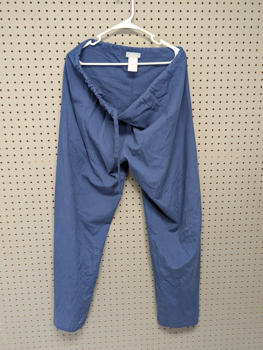 Front view of SB Unisex navy blue scrub pants