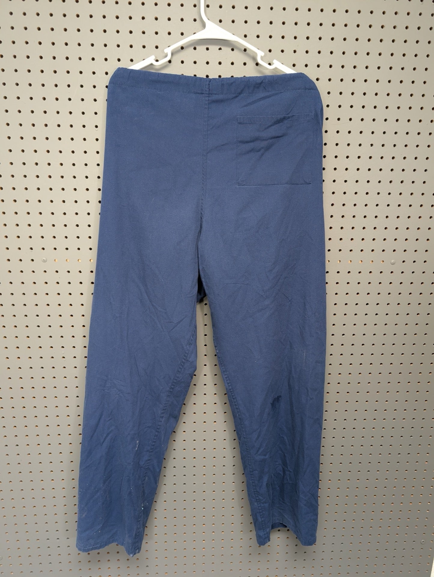 Back view of SB Unisex navy blue scrub pants