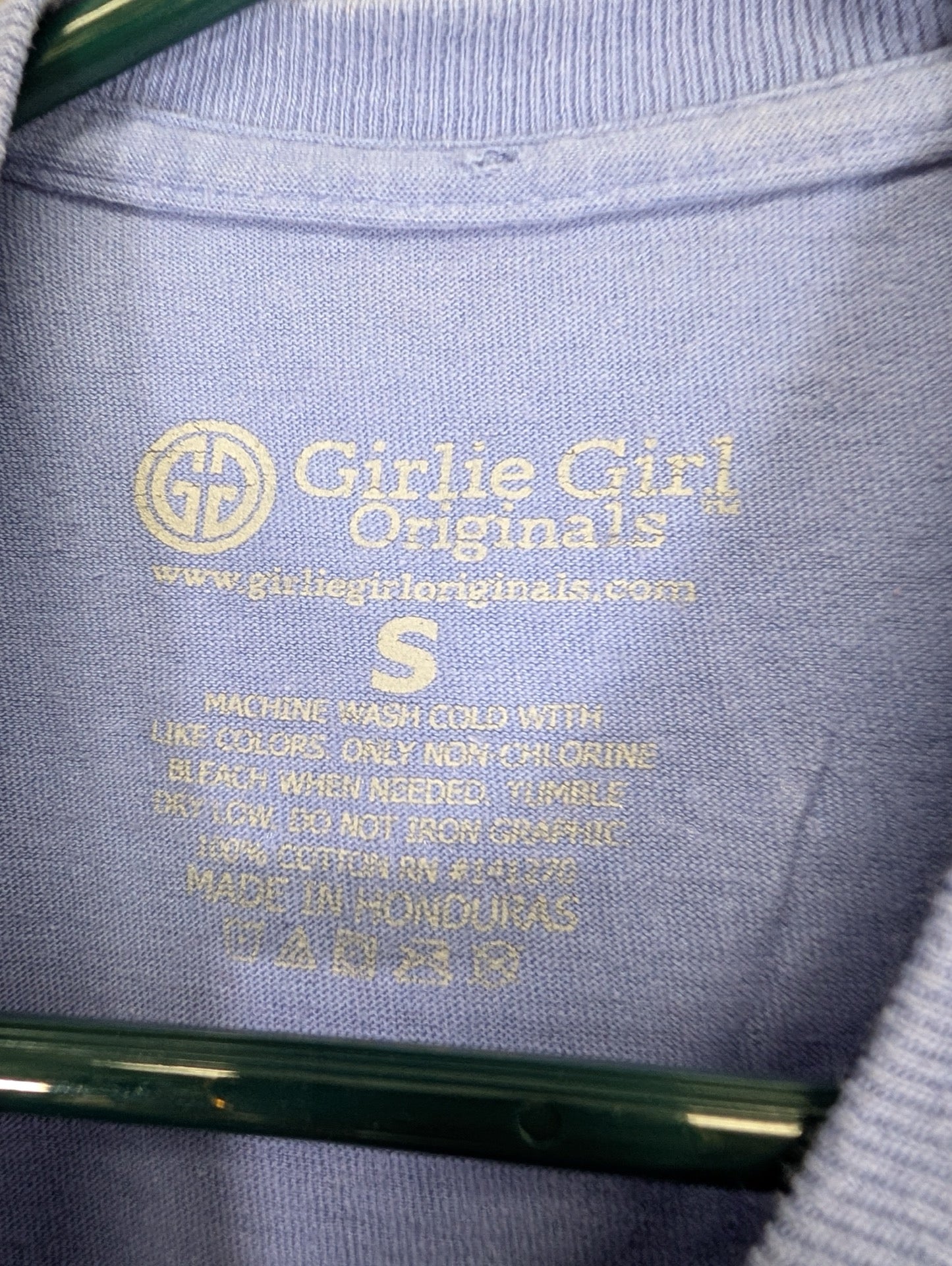 Tag detail showing Girlie Girl Originals size small