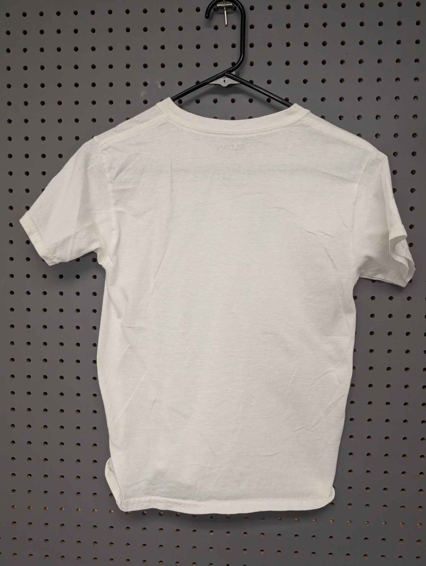 Blank back of white kids t-shirt