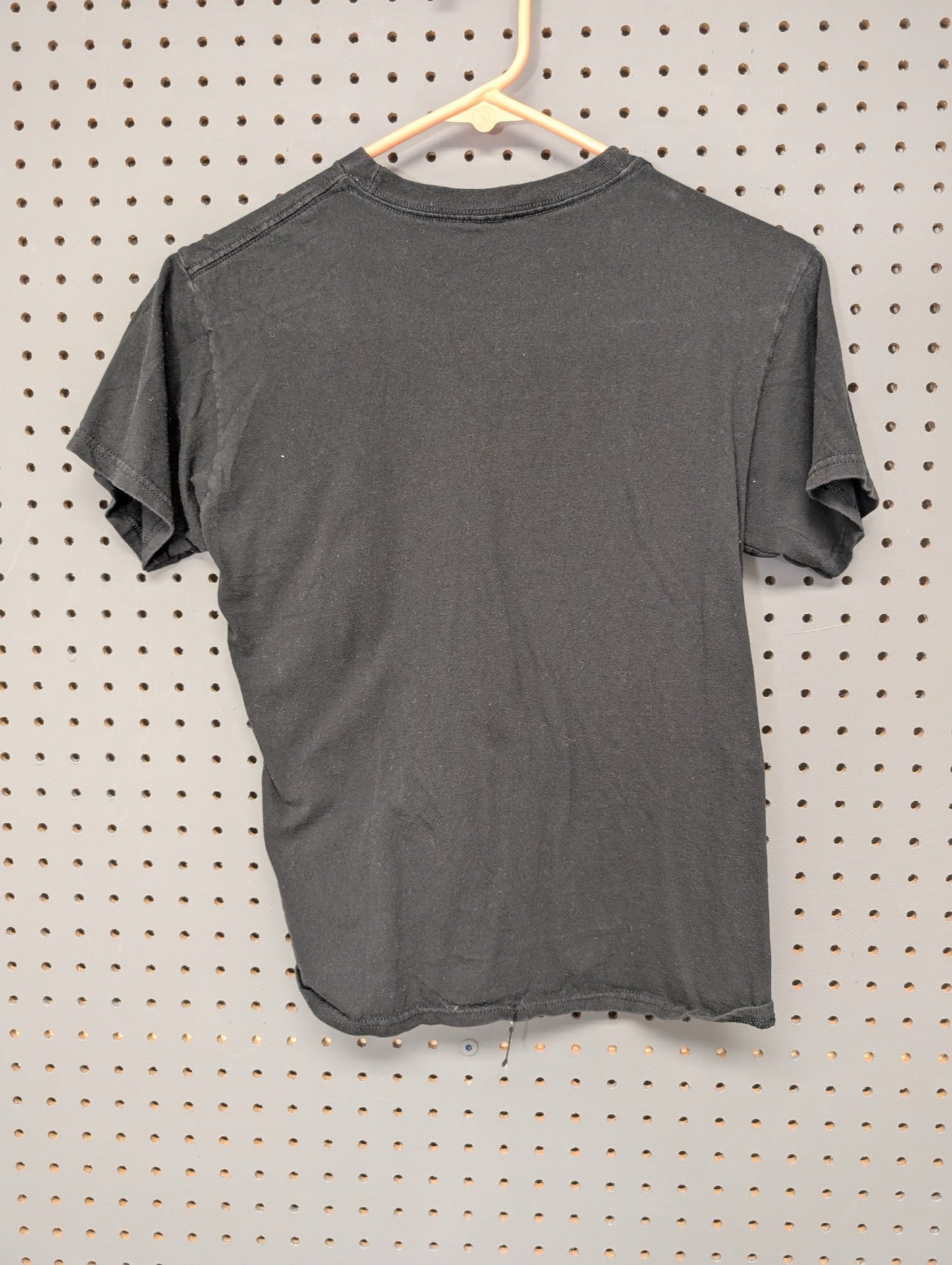 Back of plain black Fortnite t-shirt