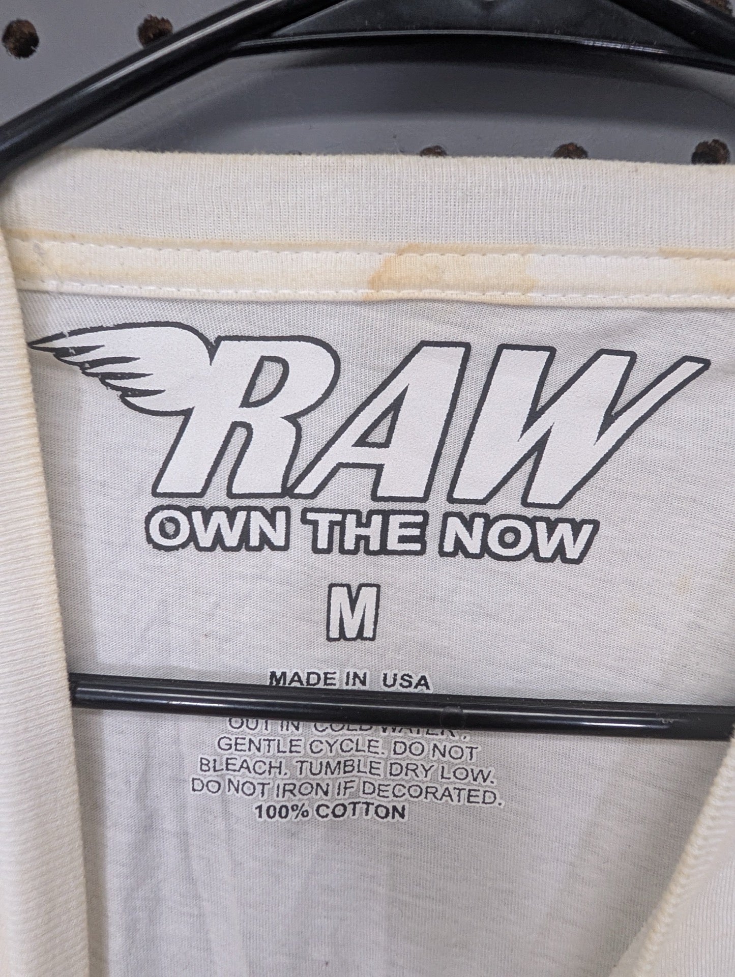 Printed RAW brand tag size medium