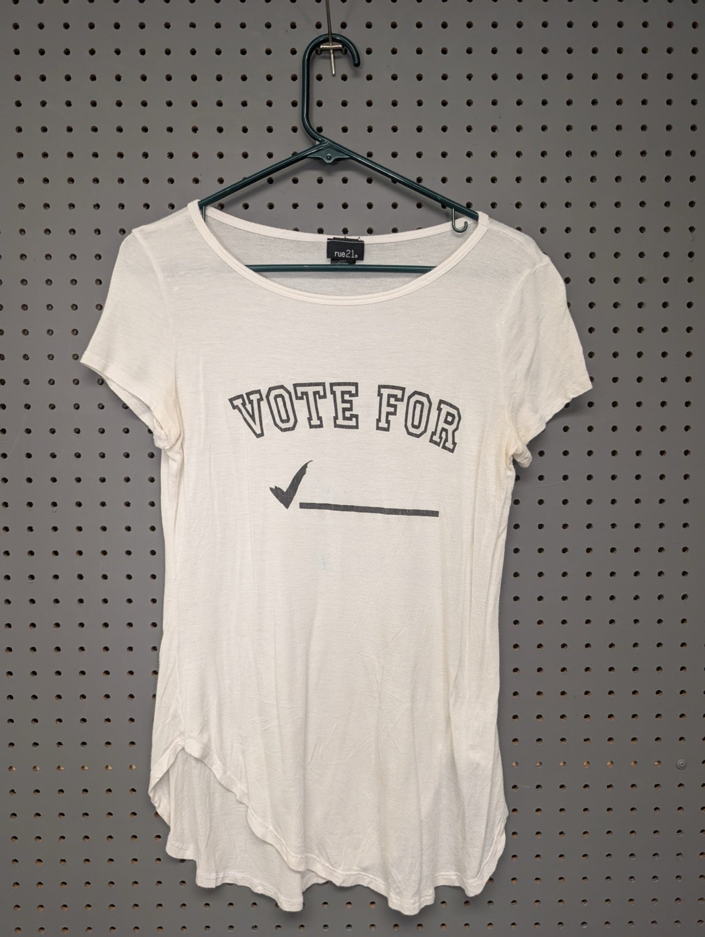 Front of white rue21 vote for graphic t-shirt