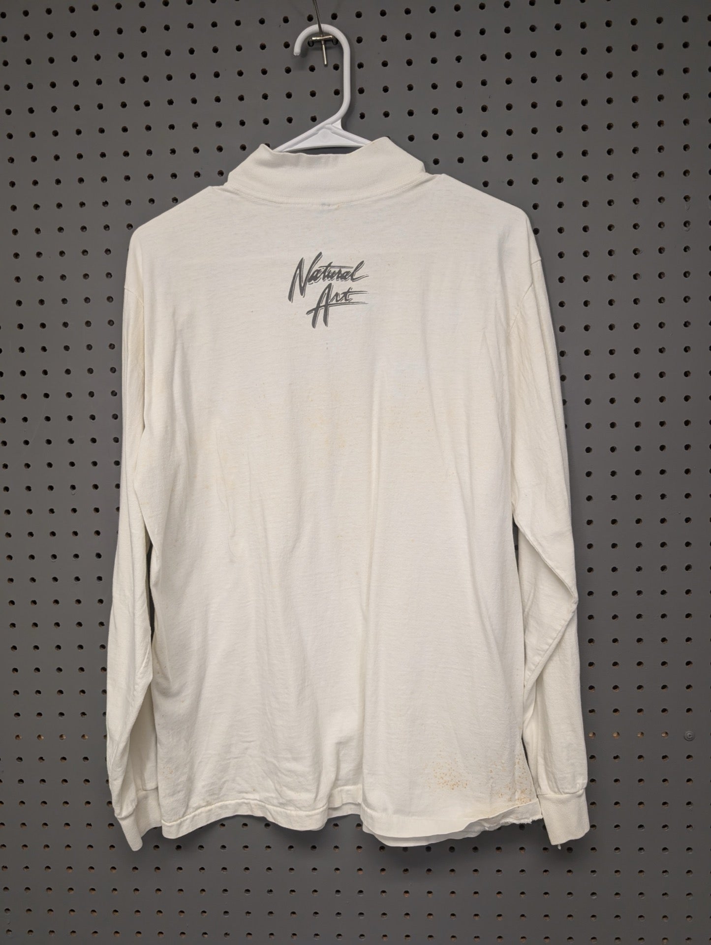 Back of vintage Natural Art long sleeve