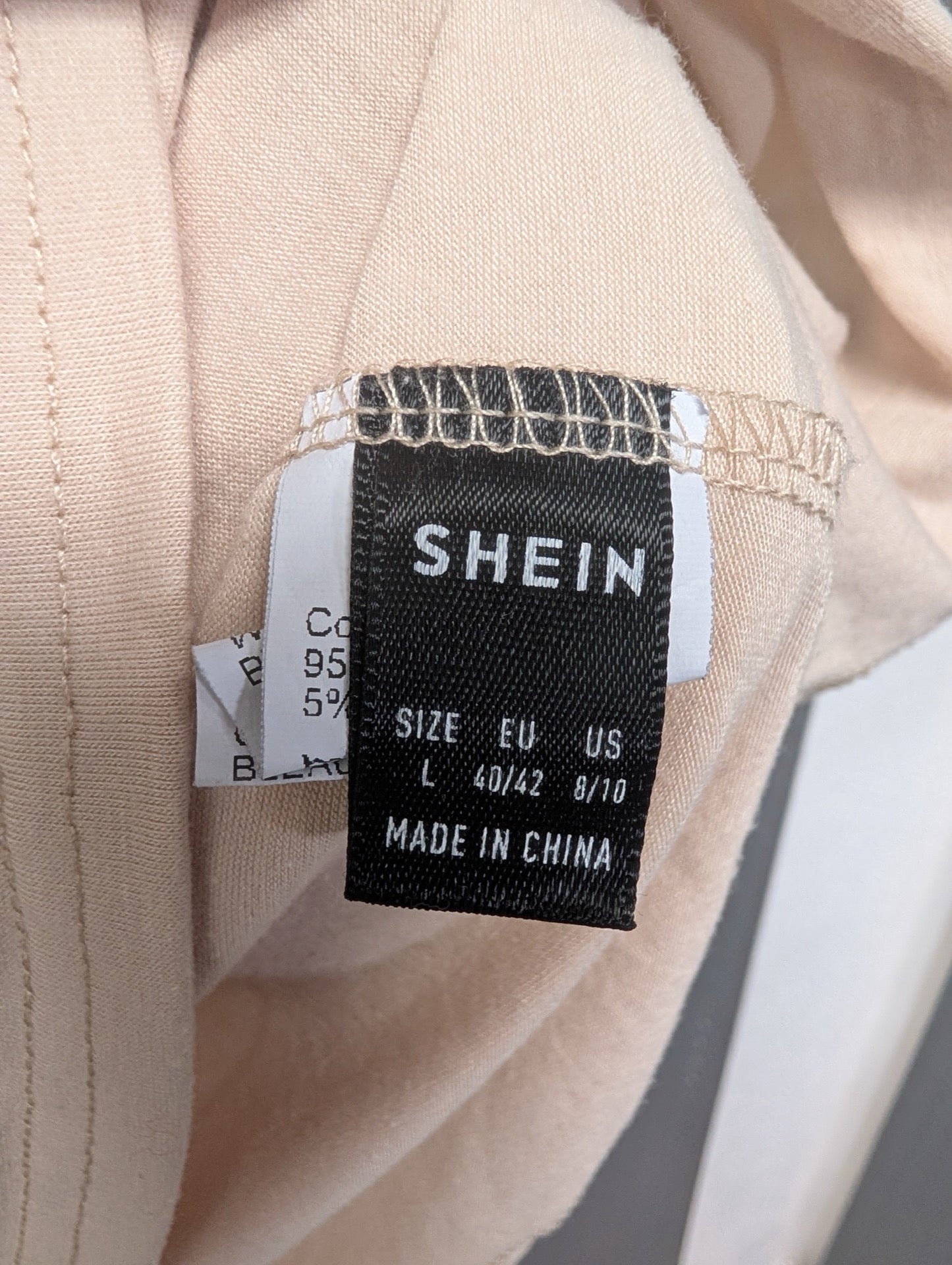 Shein size large tag