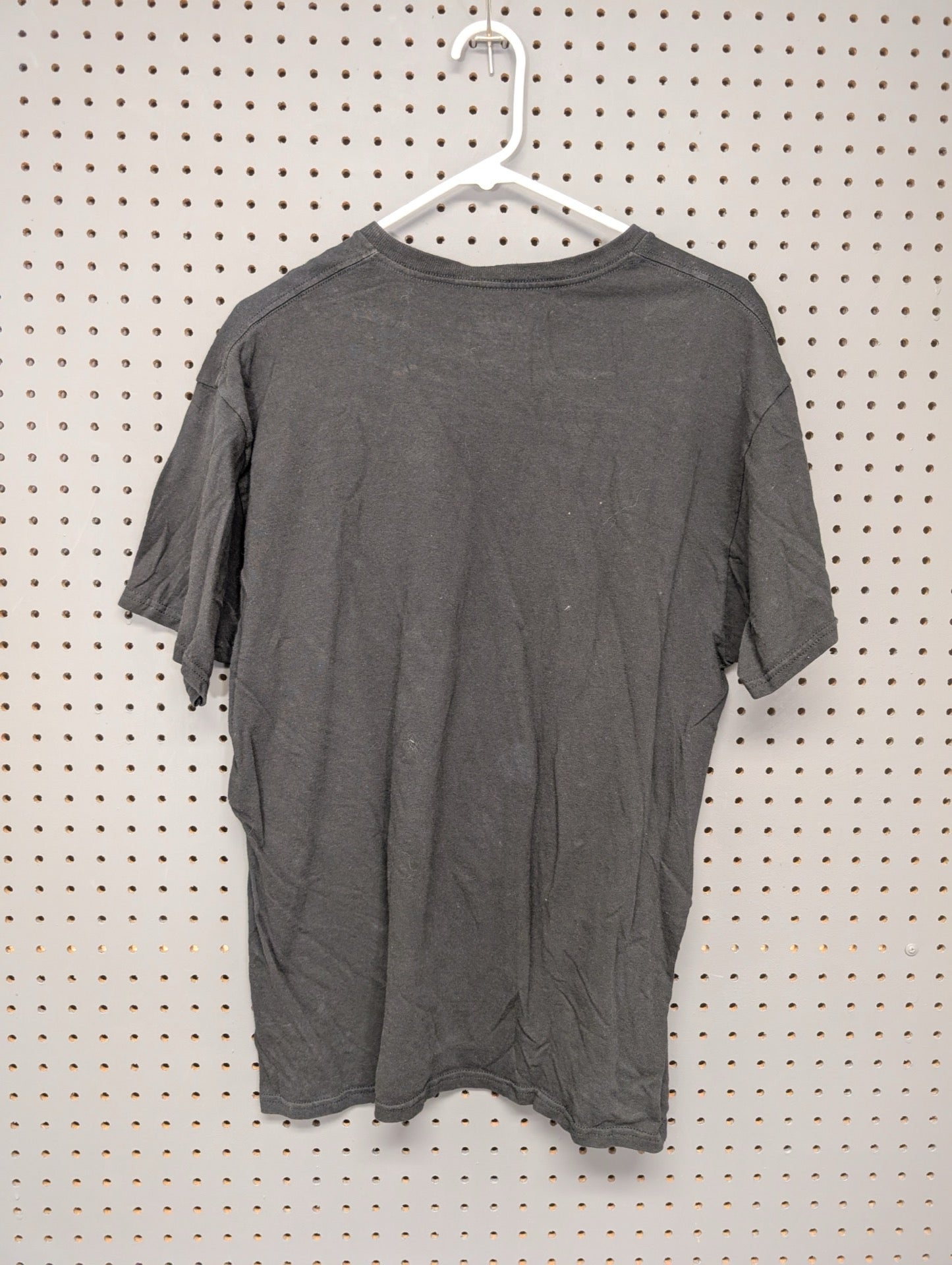 Back of black t-shirt