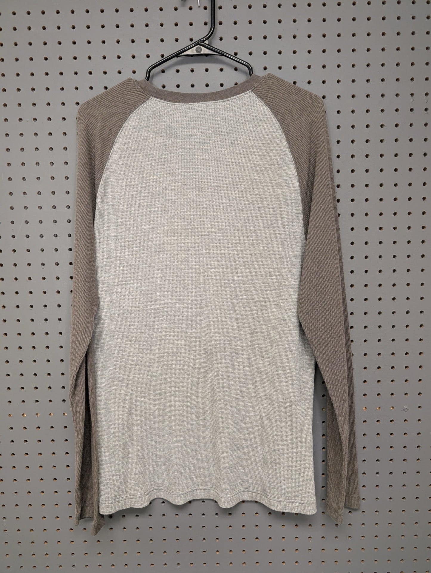 Back of No Boundaries thermal raglan shirt