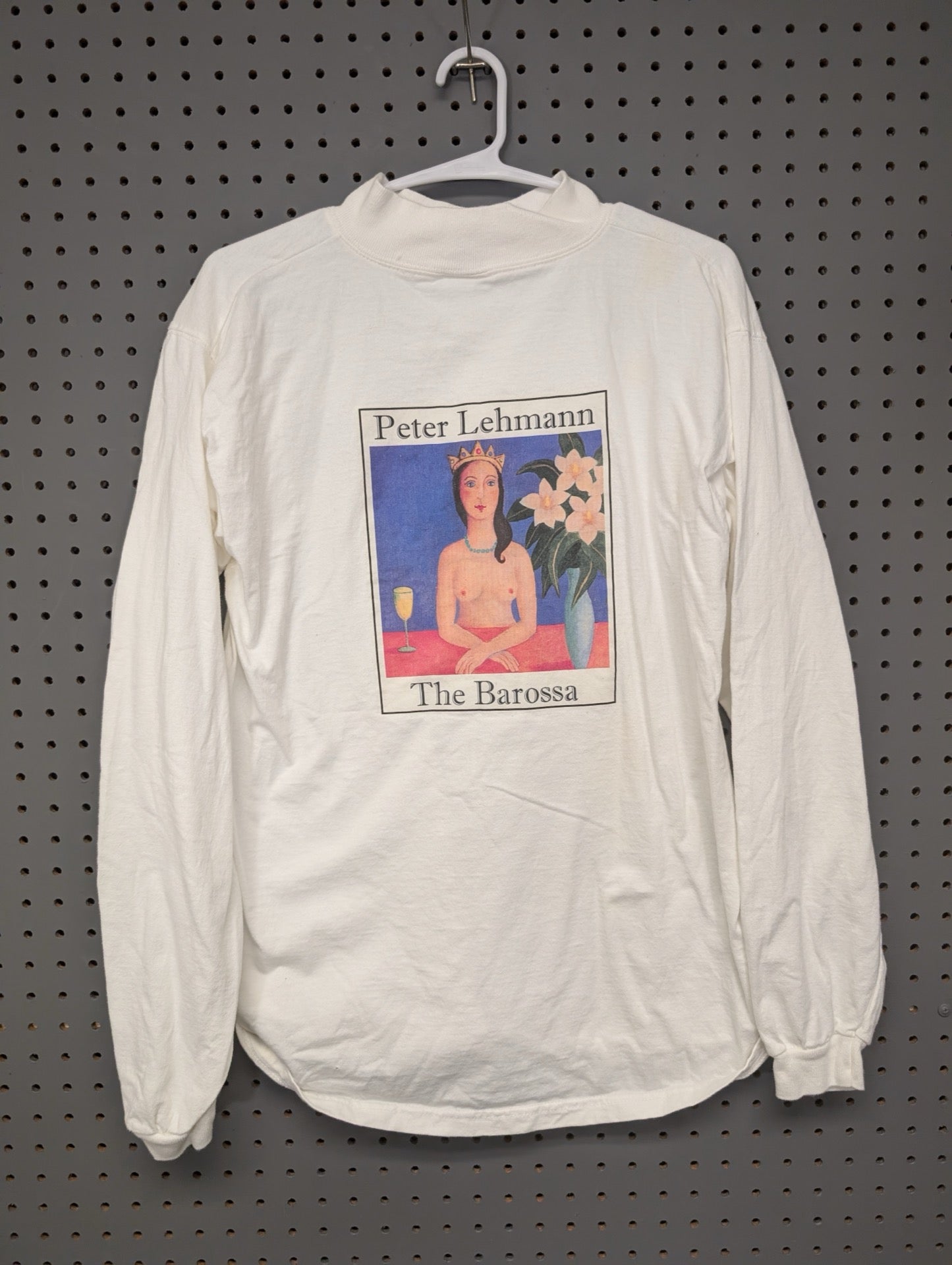 Back of Peter Lehmann shirt with art graphic