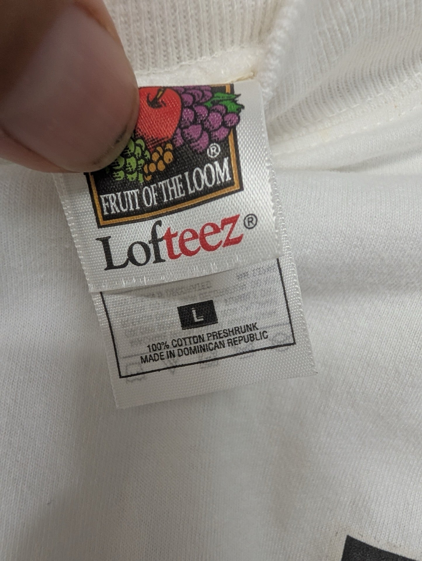 Vintage Fruit of the Loom Lofteez size Large tag
