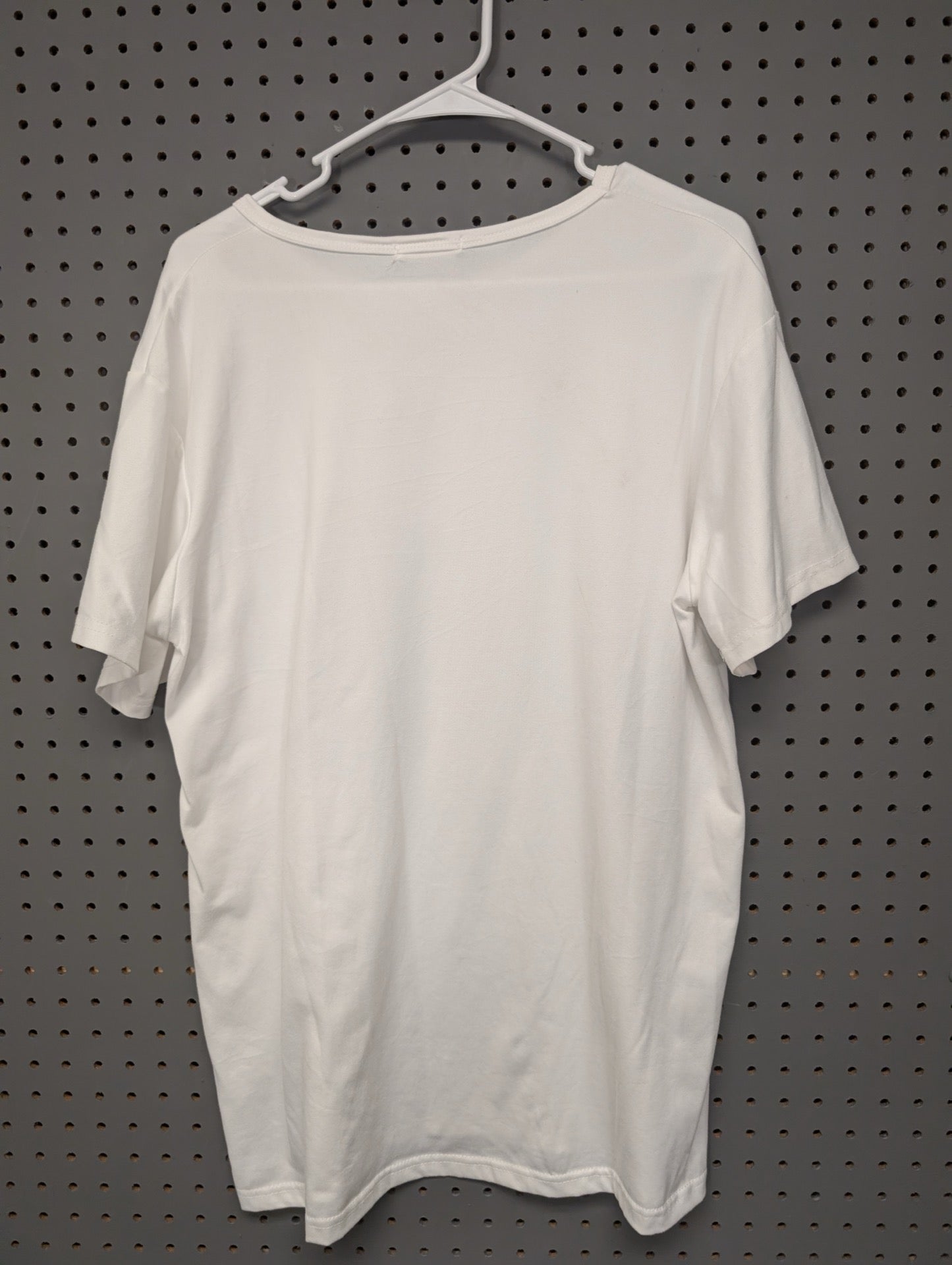 Back of white t-shirt