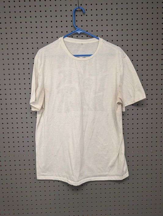 Front of cream t-shirt