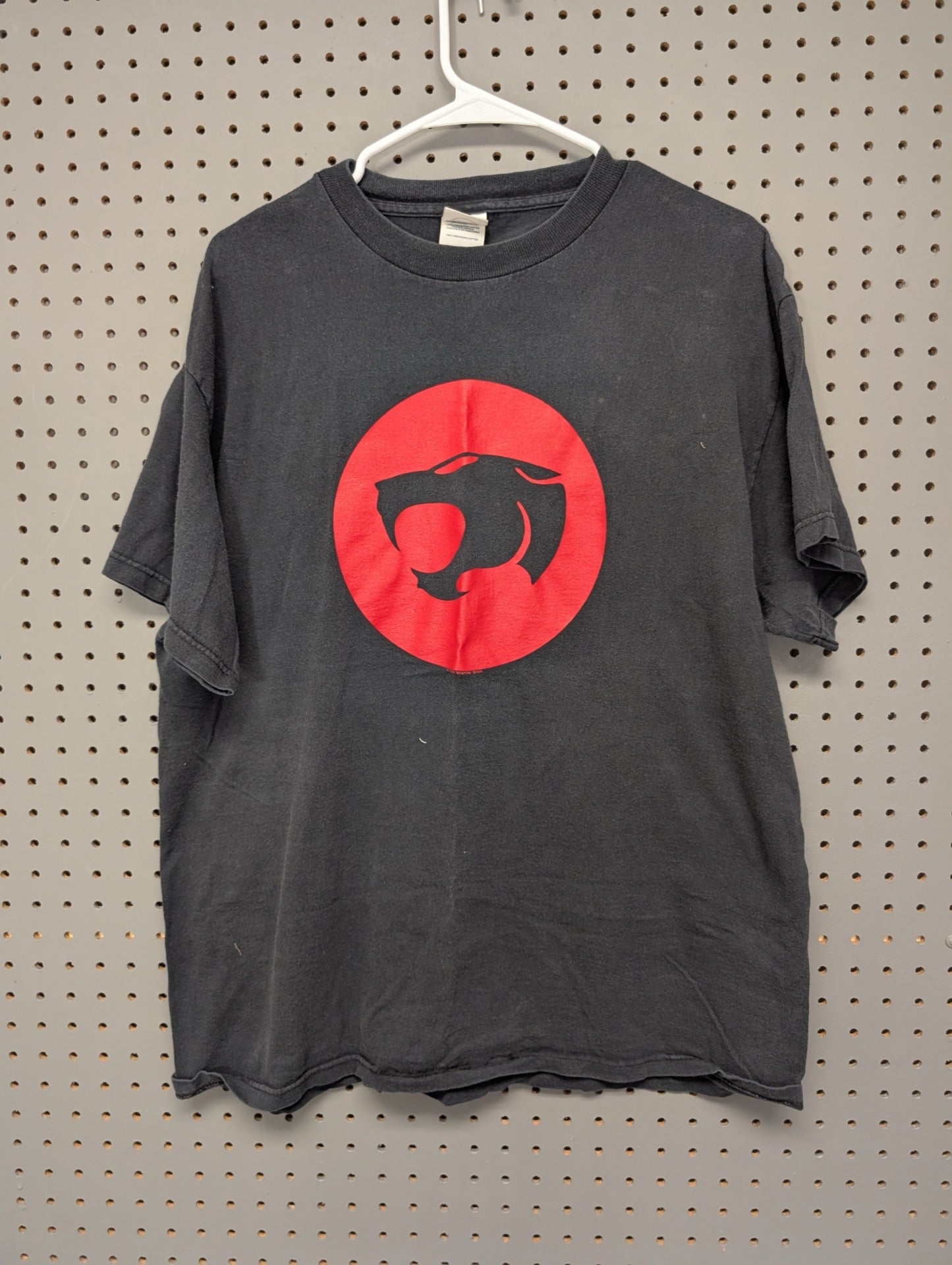 Front of black Thundercats logo t-shirt