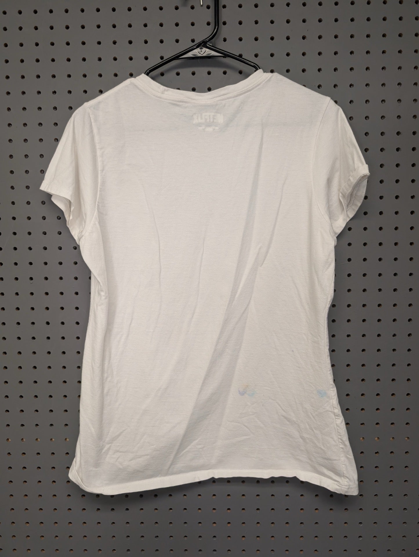 Back of white Netflix t-shirt