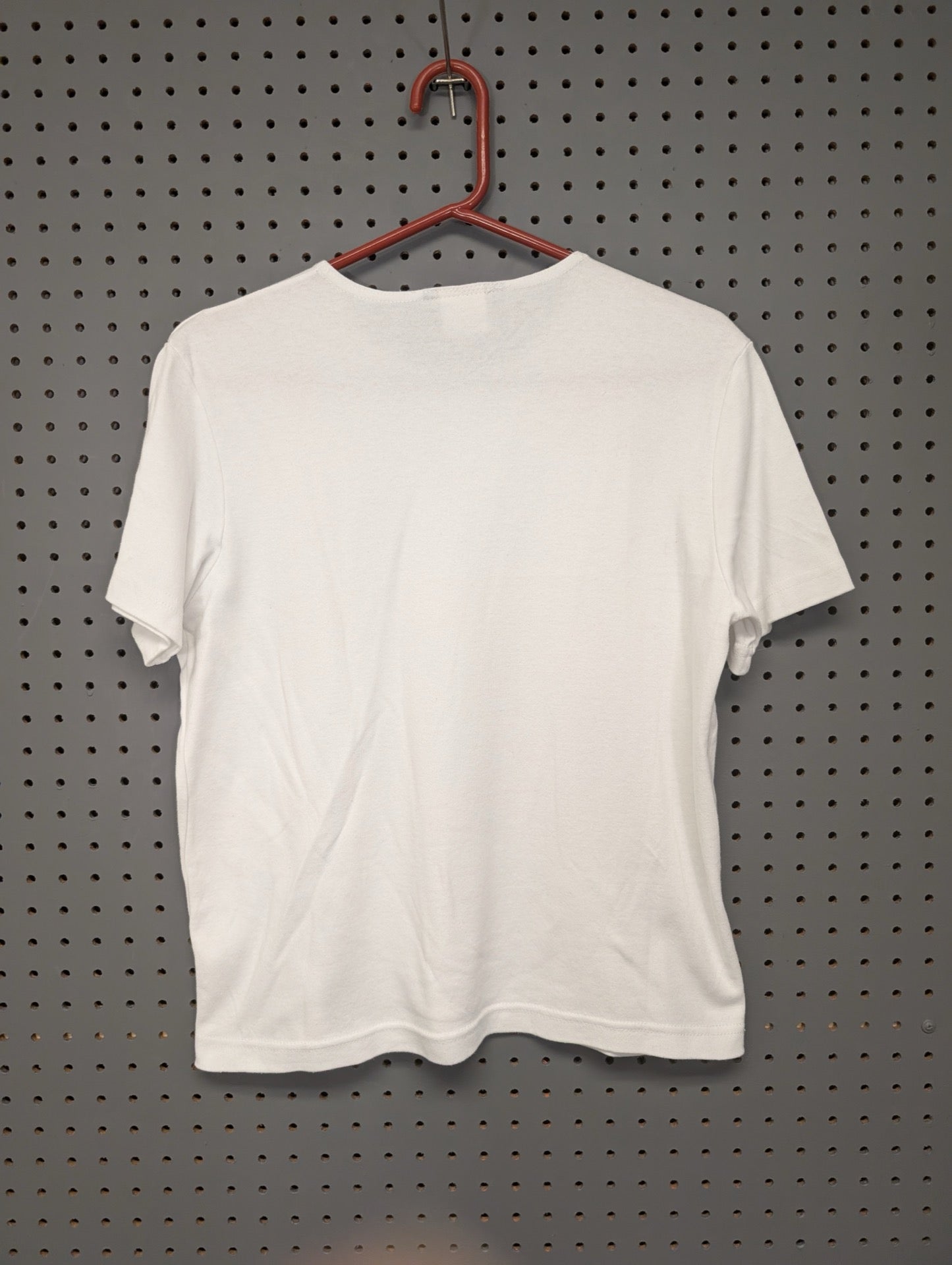 Back of white Willow Ridge t-shirt
