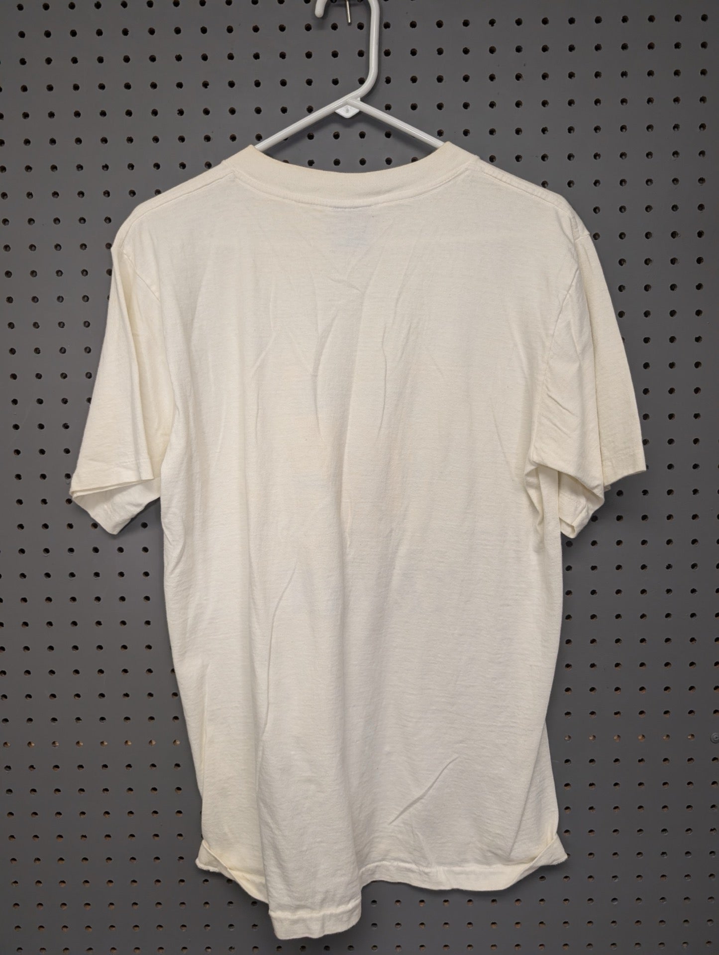 Back of cream vintage t-shirt