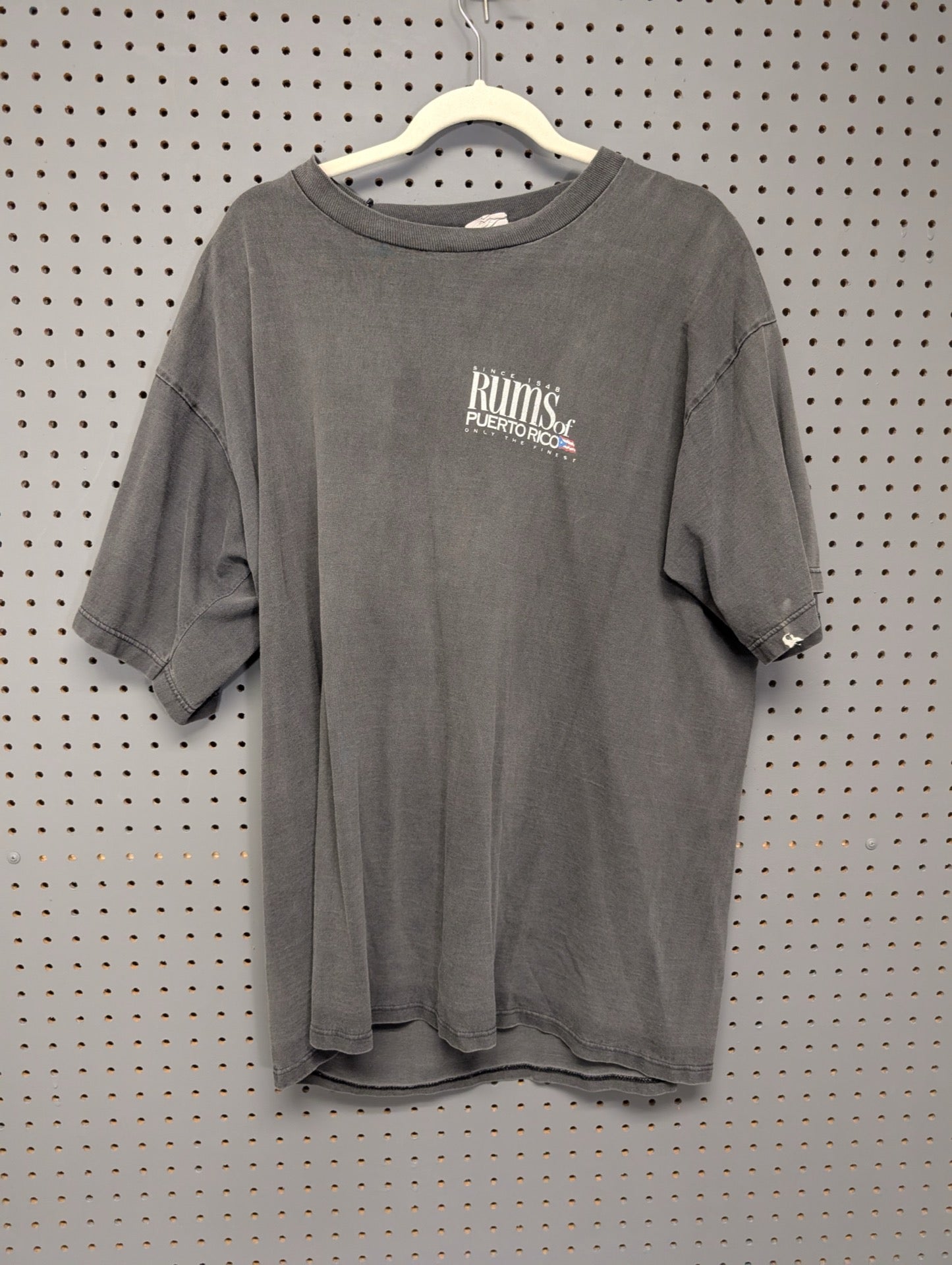 Front of faded black Bacardi Limon t-shirt
