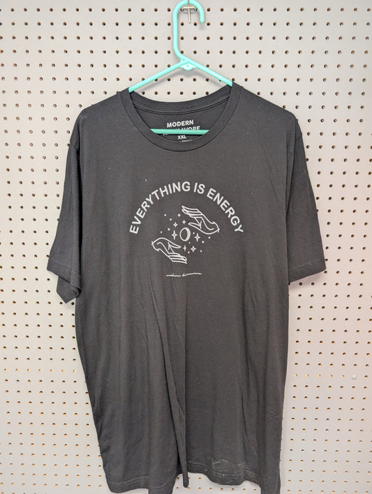 Front of black Modern Karmavore t-shirt
