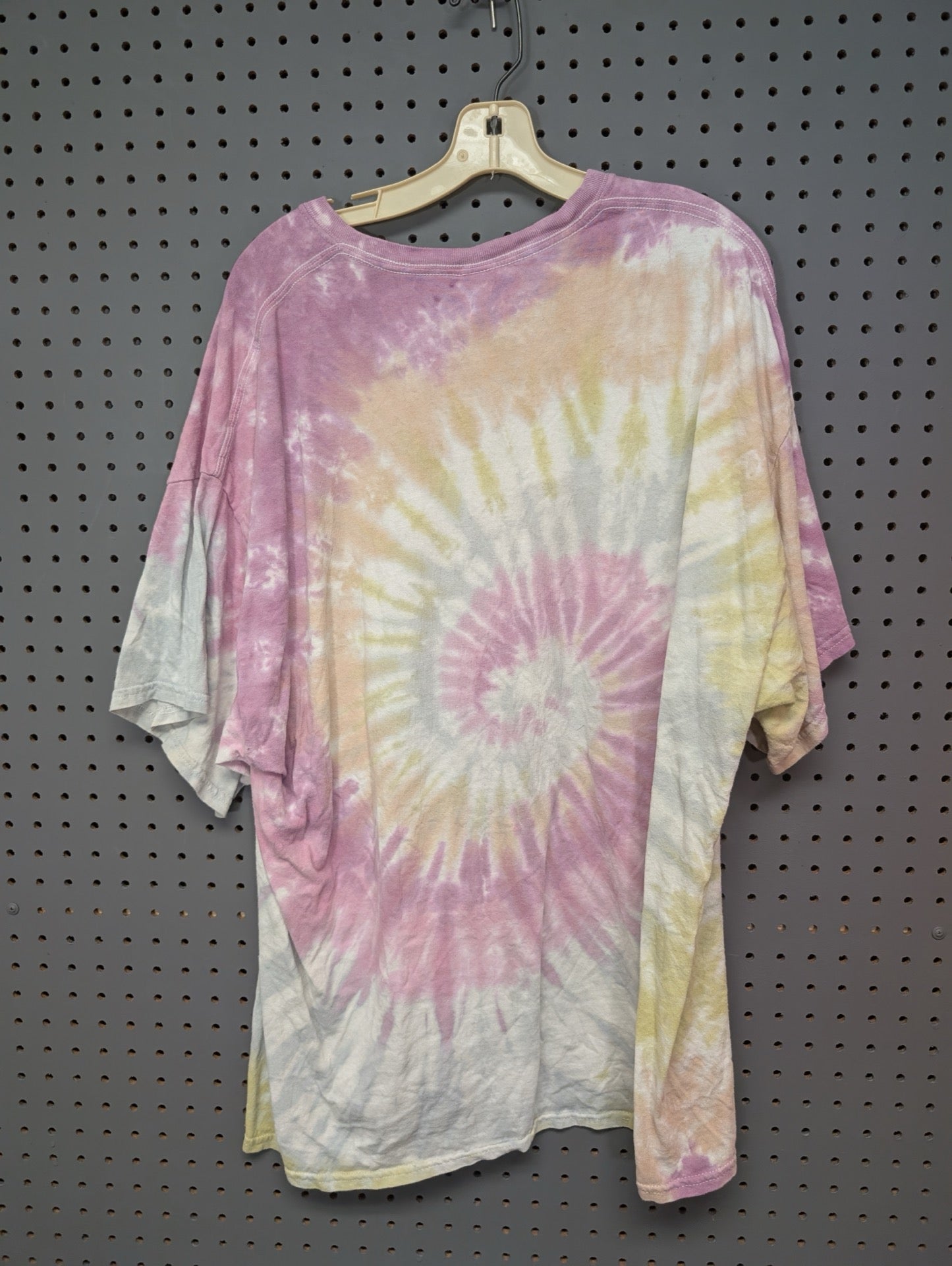 Back of pastel swirl tie-dye t-shirt