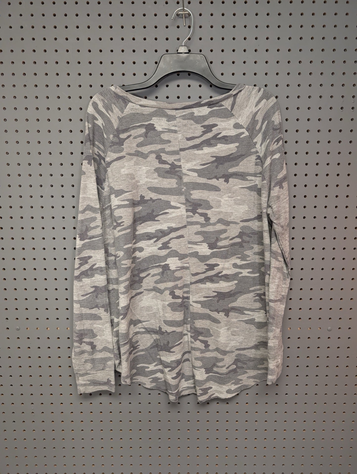 Back of camo long sleeve top