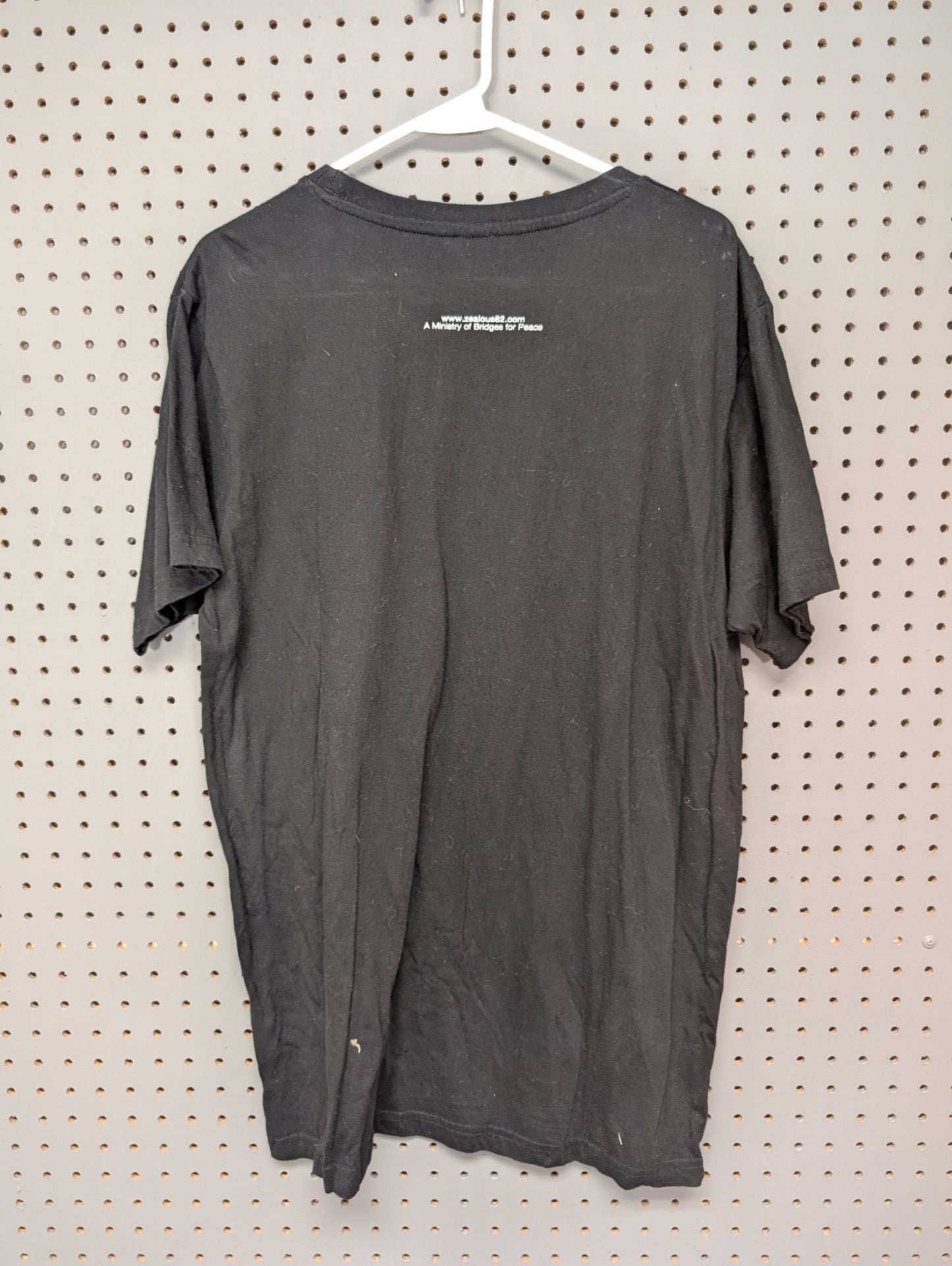 Back view of Zealous 8:2 black t-shirt