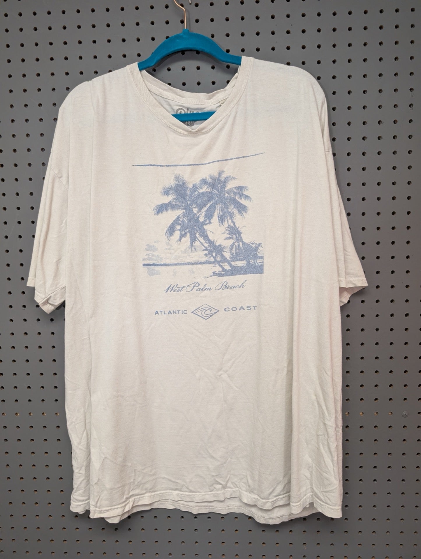 Front view of cream West Palm Beach t-shirt