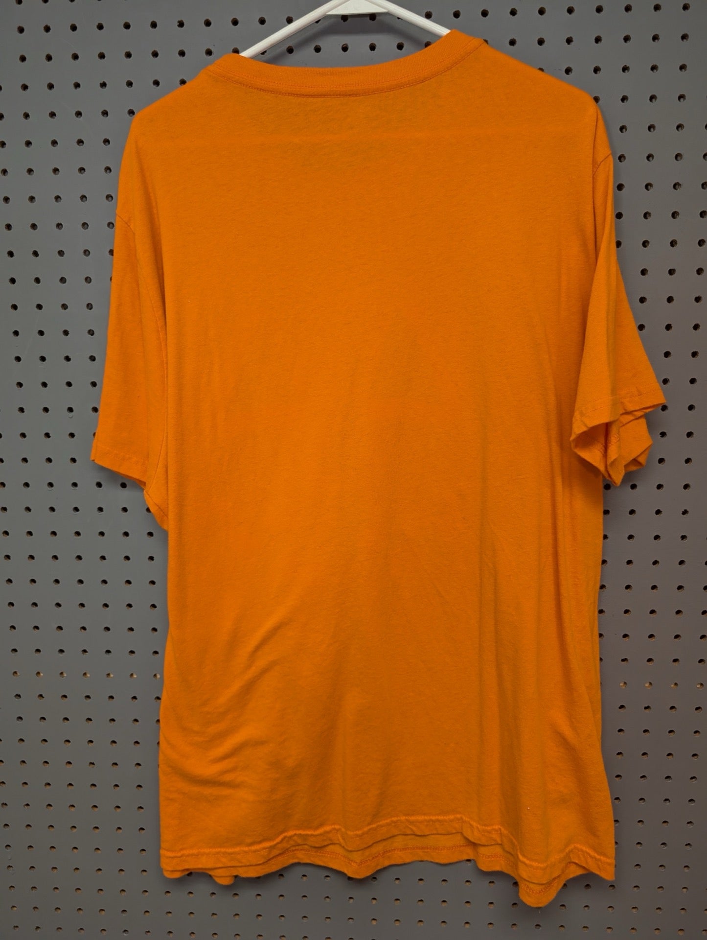 Back view of orange Halloween t-shirt