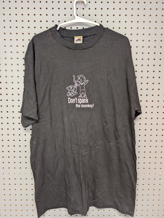Front view of vintage humor monkey t-shirt