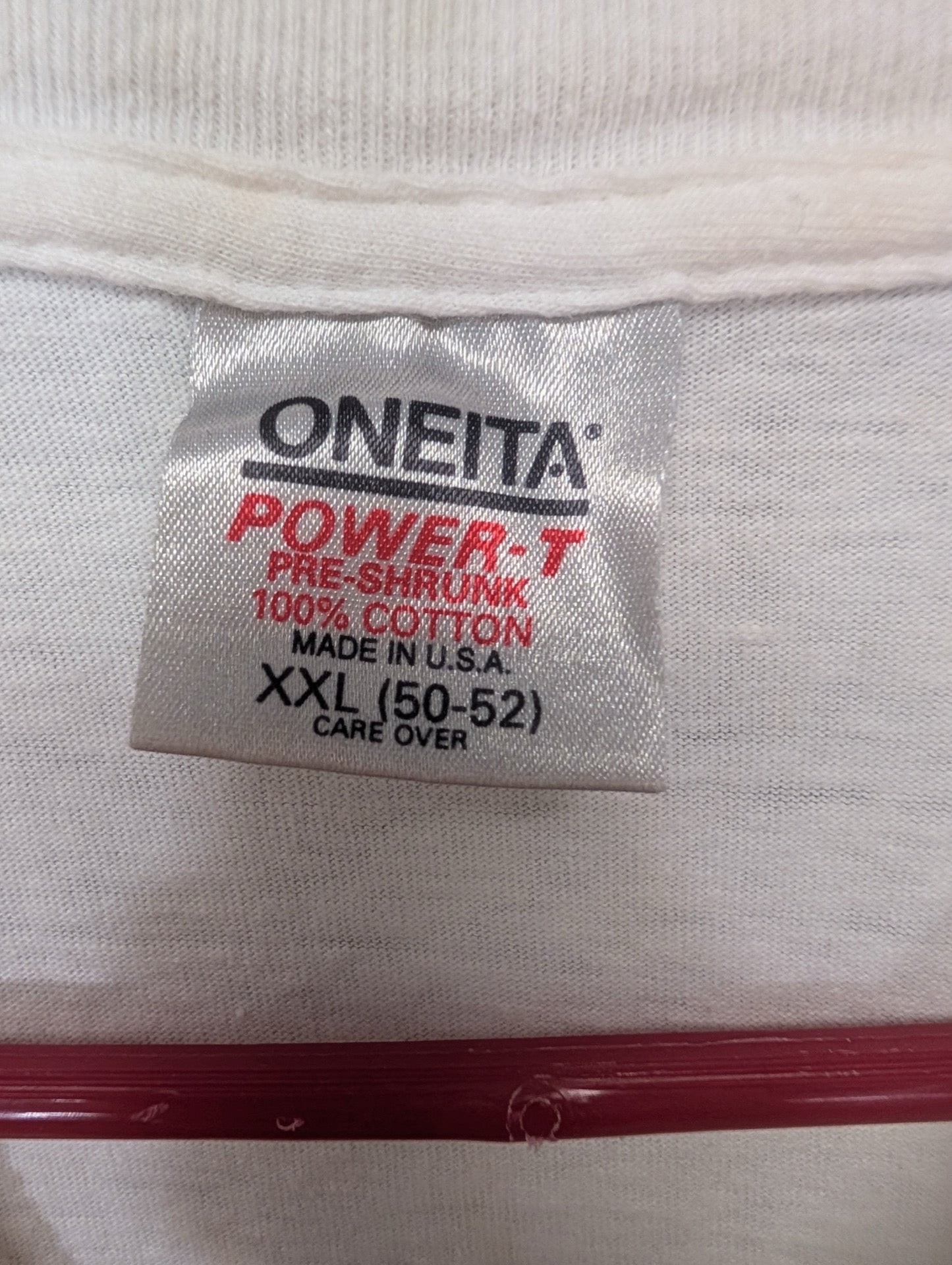 Oneita Power-T XXL Made in USA tag