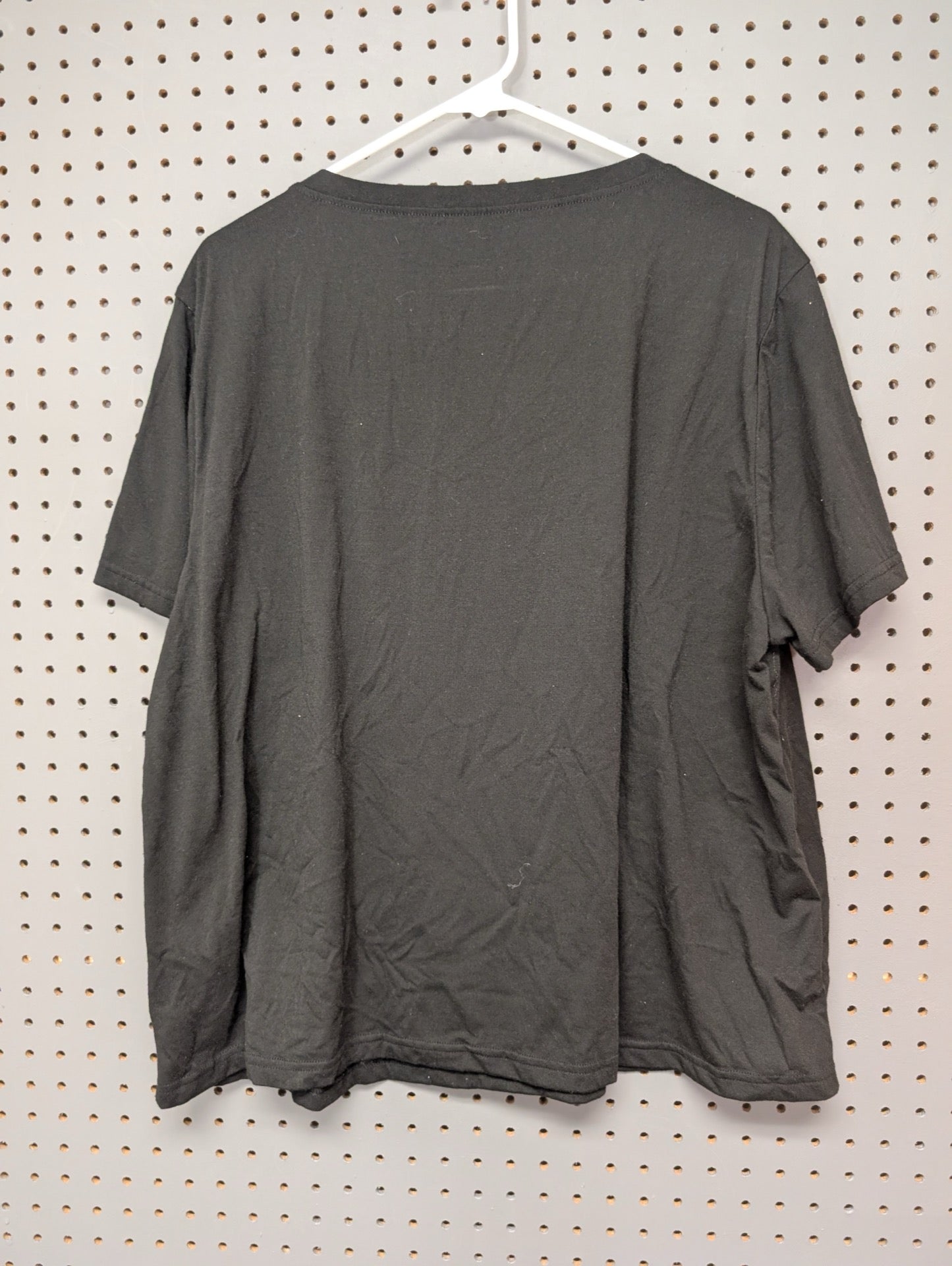 Back view of black Shein Curve t-shirt