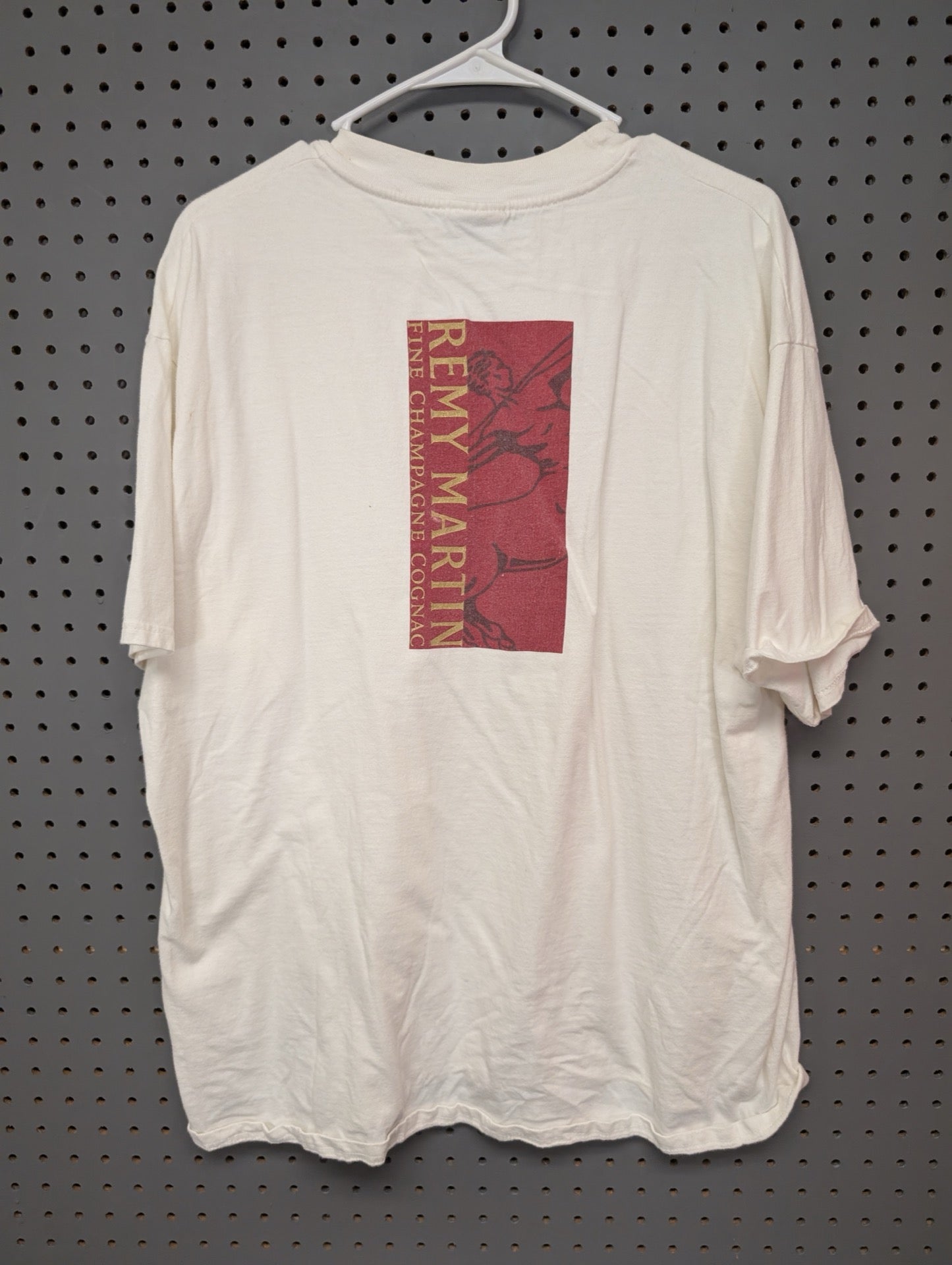 Back view of Remy Martin t-shirt with large red graphic