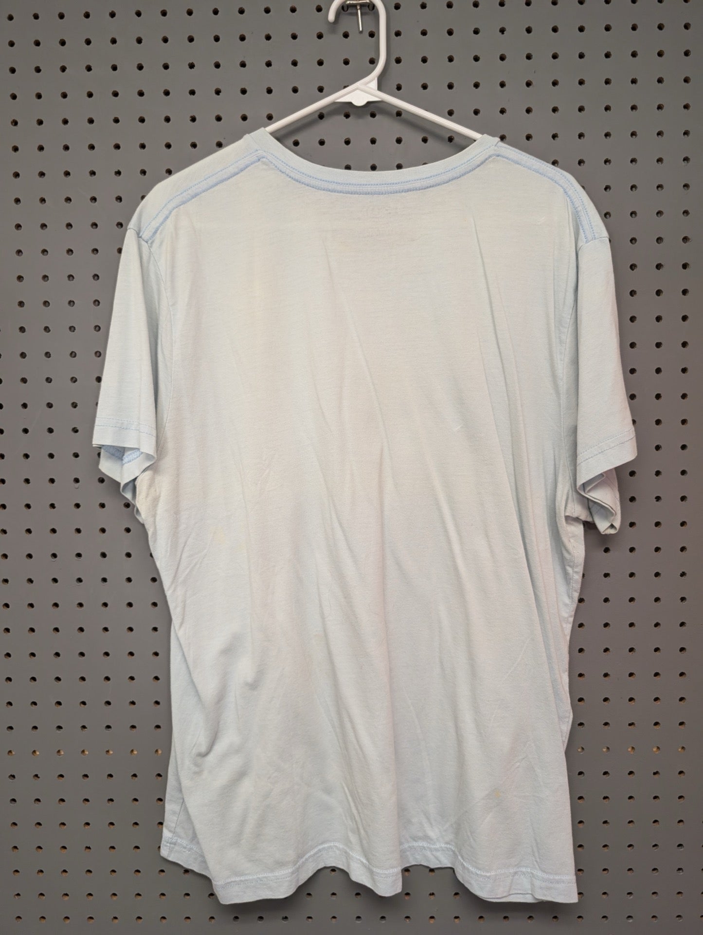 Back view of light blue IZOD t-shirt