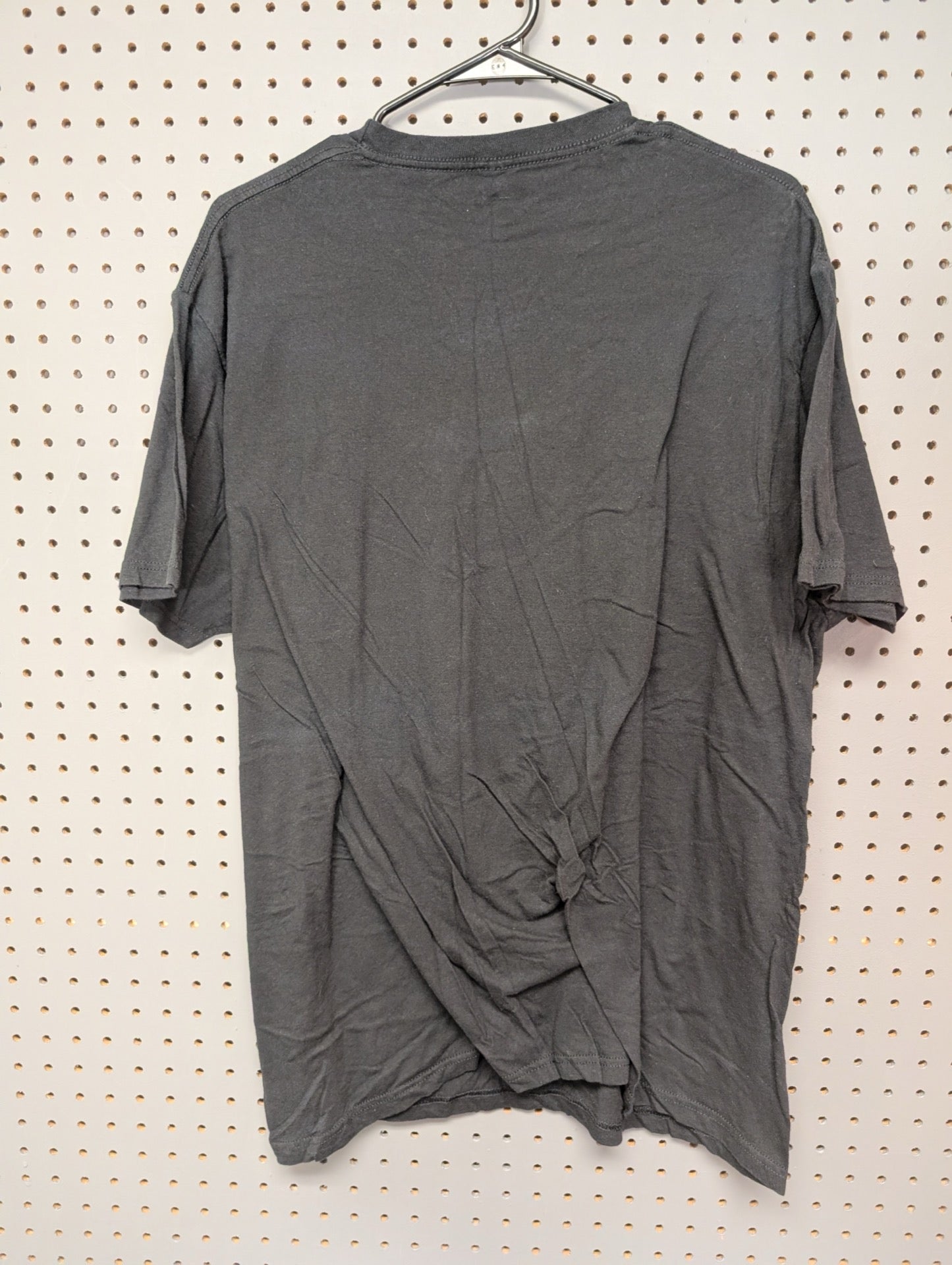 Back view of black Jimi Hendrix t-shirt
