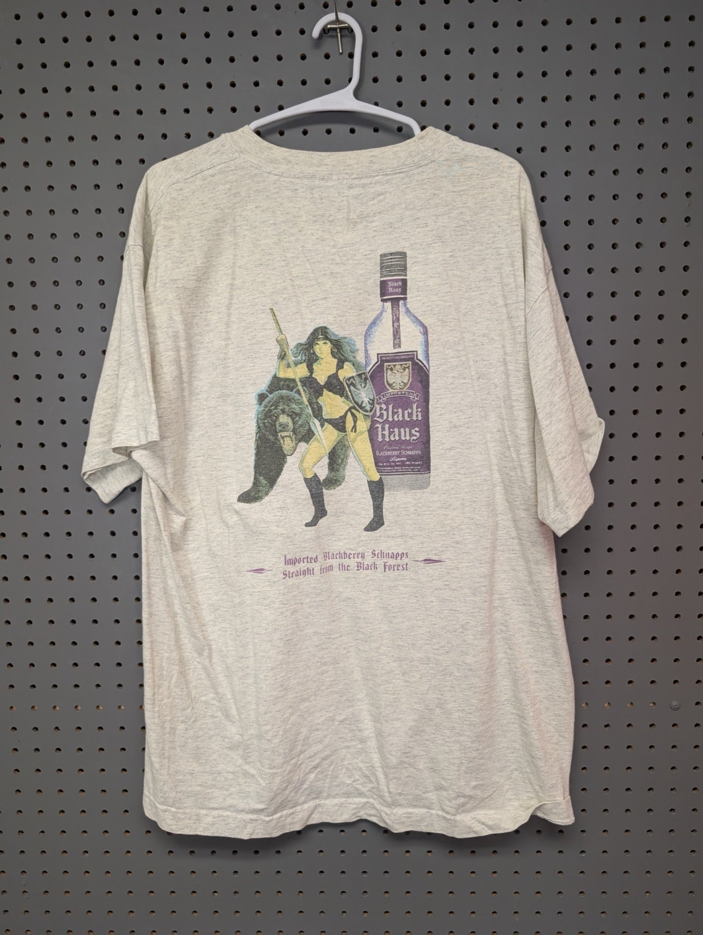 Back view of Black Haus t-shirt with large graphic